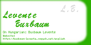 levente buxbaum business card
